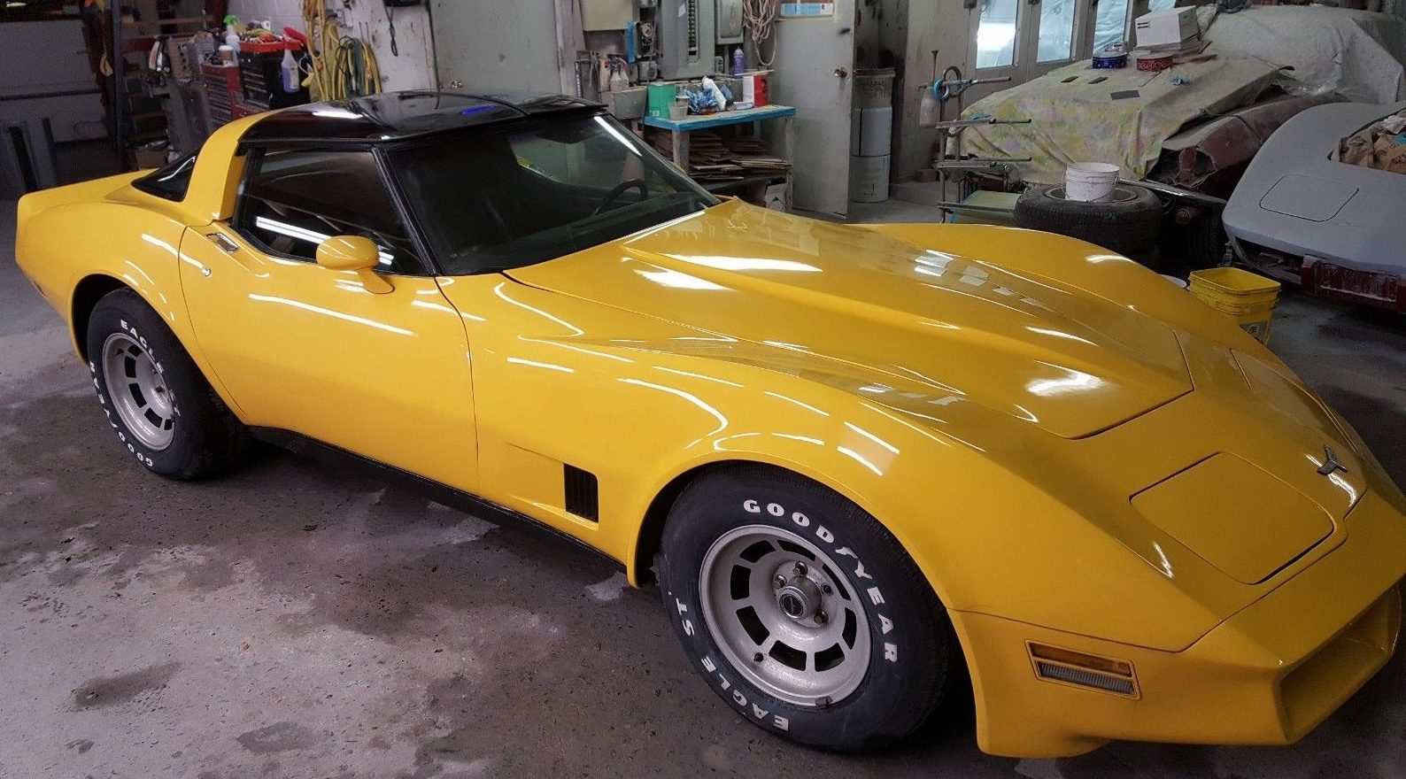 Yellow Corvette Side Barn Finds