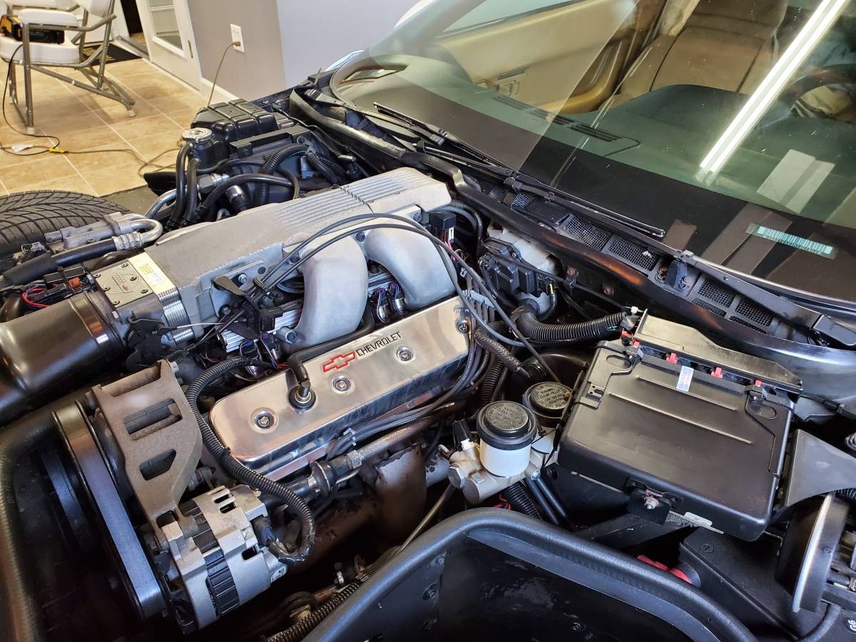 White Corvette Engine Barn Finds