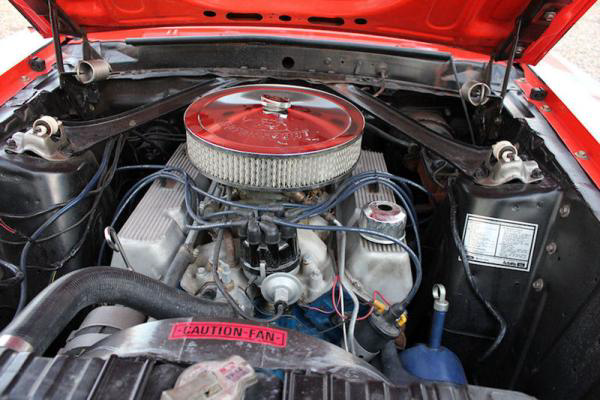 Red 1970 Ford Mustang Boss 302 Engine