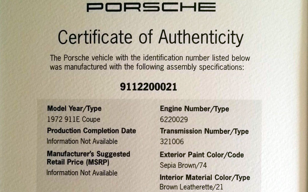 Porsche Authenticity