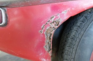 1969 Jaguar XKE Rust Spot