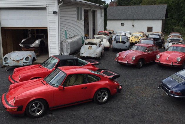 Lot of Porsches