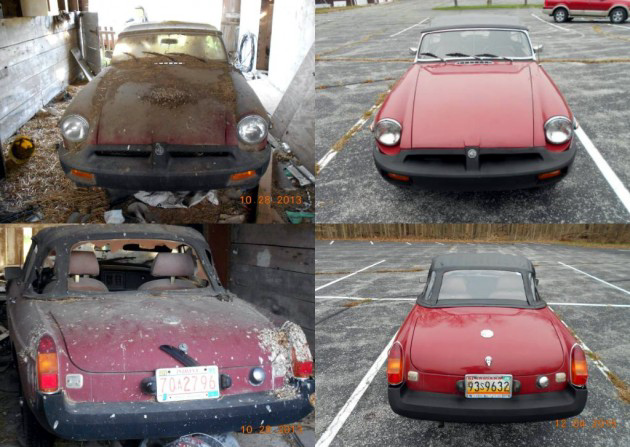 1980 MGB Before and After