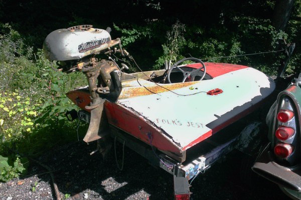 031116 Barn Finds - 1950s Hydroplane boat 2