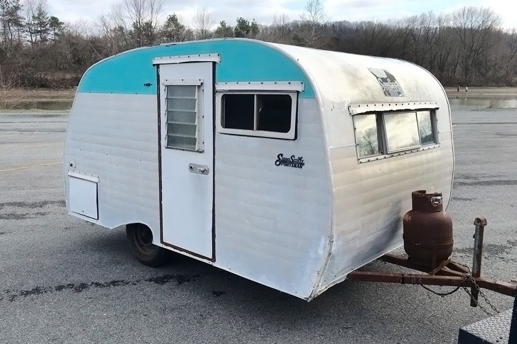 1967 Serro Scotty Dog Large Trailer RV Sticker Decal - Vintage Camper