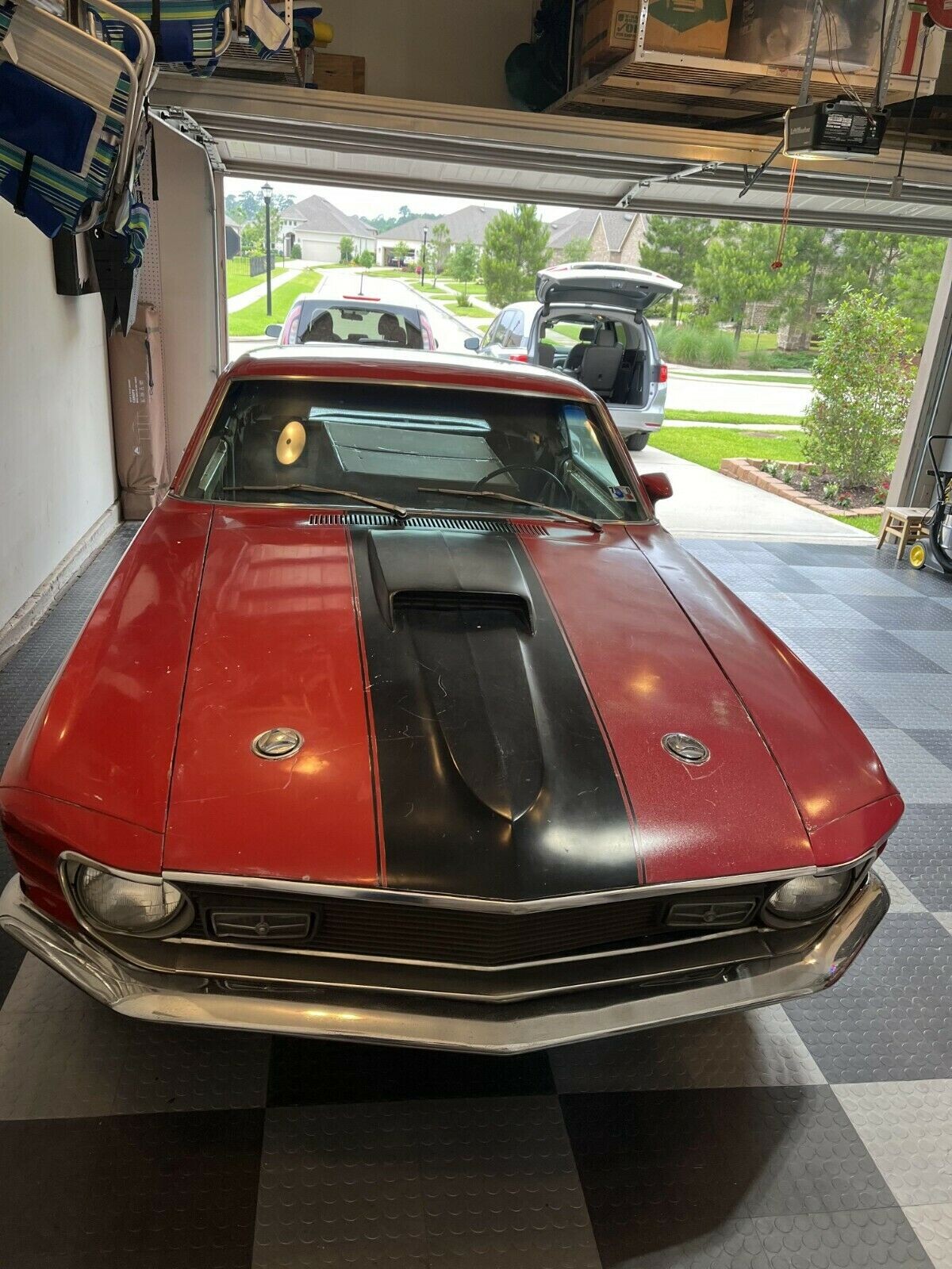 1970 Mustang Mach 1 hood detail | Barn Finds