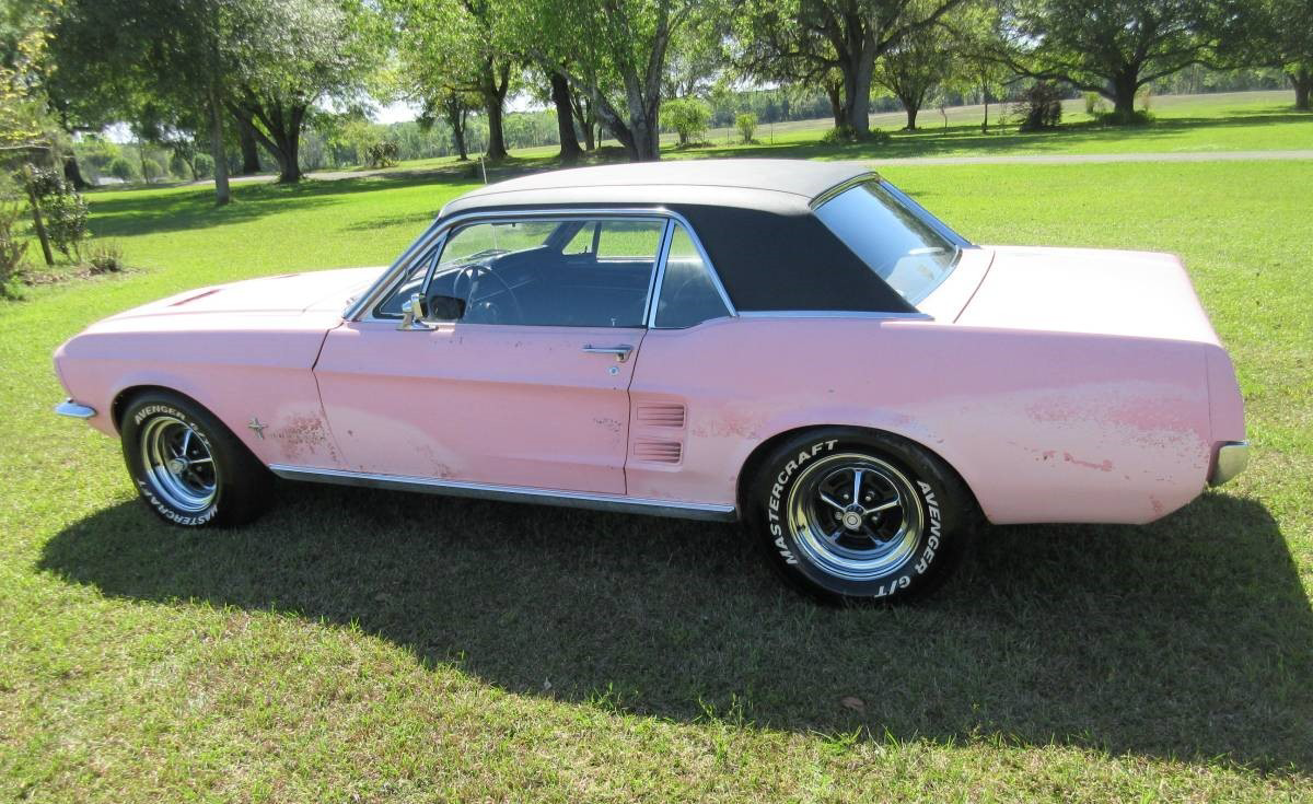 Pink Mustang Car