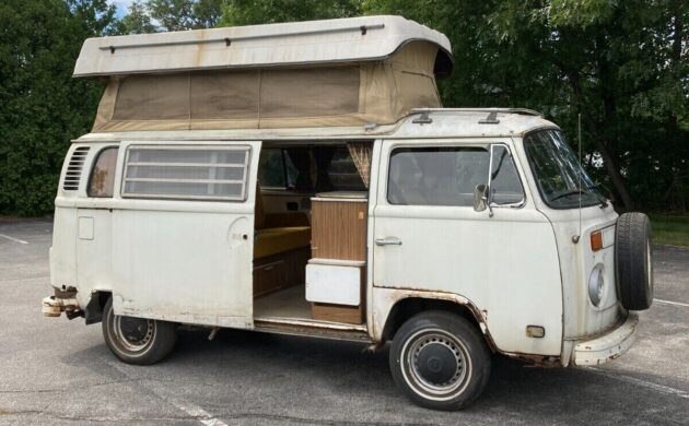 Crudded-up Classic: 1973 Volkswagen Bus Camper | Barn Finds