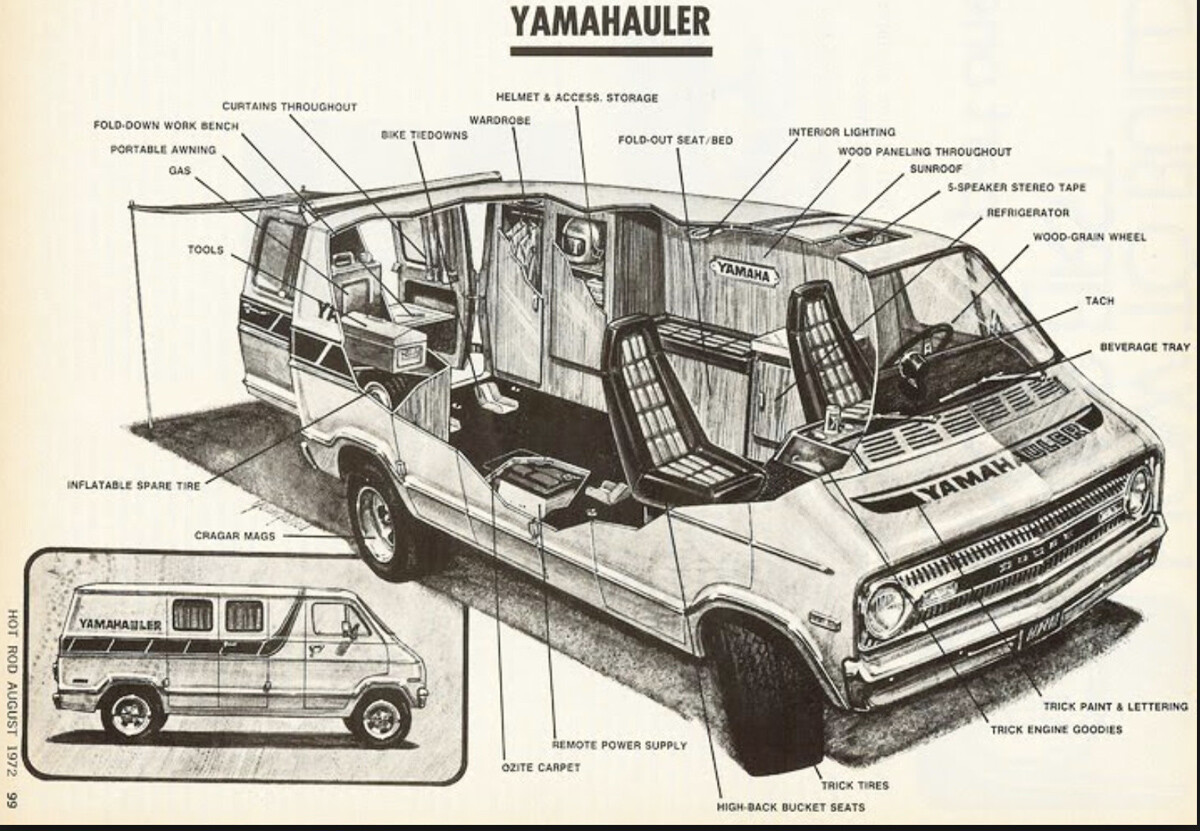 Yamahauler Tribute: 1971 Dodge B100 Van | Barn Finds