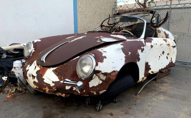 Matching Numbers Wreck: 1960 Porsche 356 Convertible