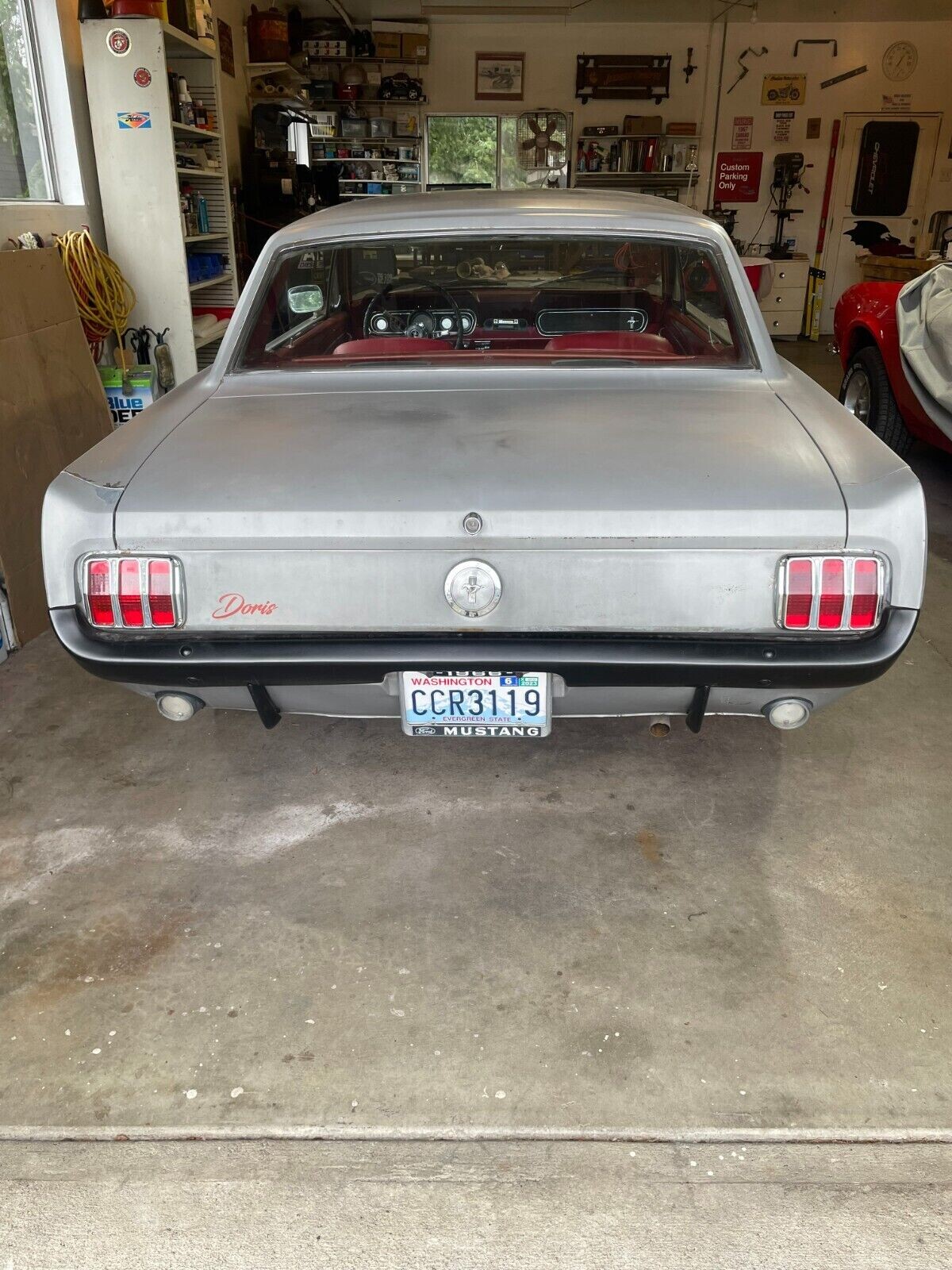 1966 Mustang coupe rear view Barn Finds