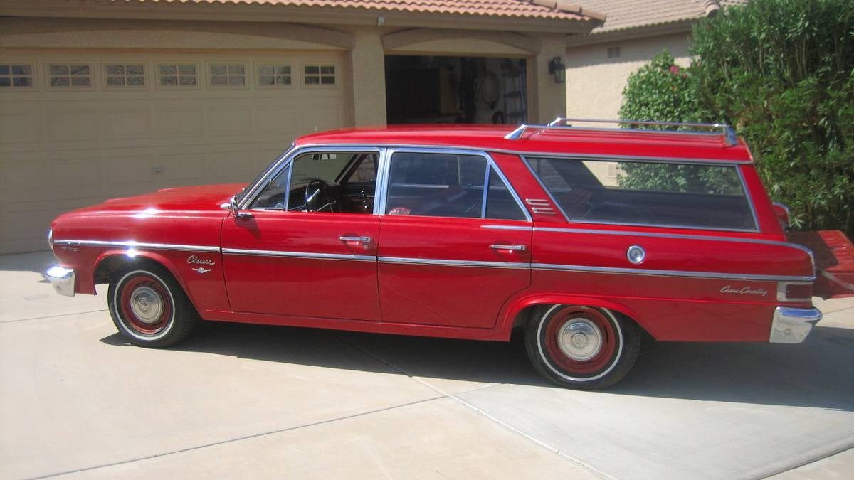 Solid Red Rambler: 1965 Classic Cross Country Station Wagon | Barn